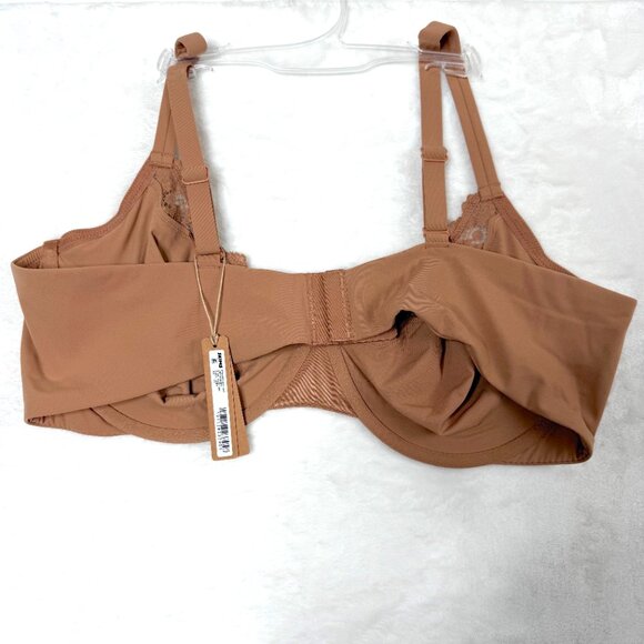 Skims Fits Everybody Lace Scoop Underwire Bra Womens 44D Nude Sienna - Picture 4 of 5